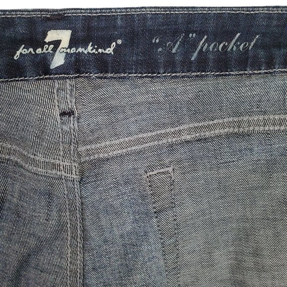 7 For All Mankind Womens Size 30 Jeans Swarovski Crystal A Pocket Stretch Flare - Picture 7 of 13